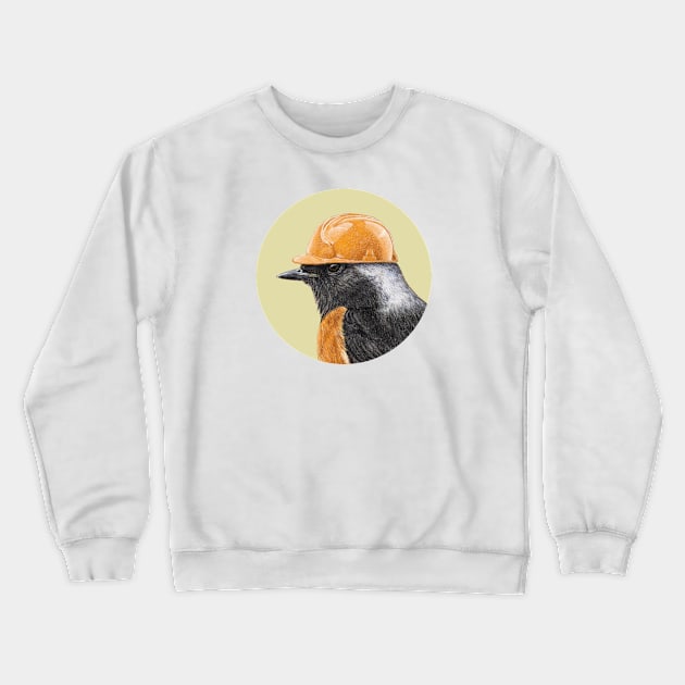 White-winged redstart Crewneck Sweatshirt by Mikhail Vedernikov